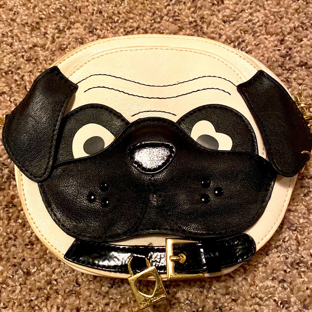 Betsey Johnson pug dog purse